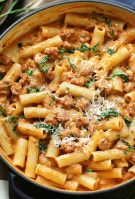 Creamy Sausage Rigatoni