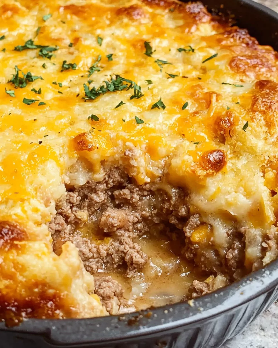 Cheddar Bay Ground Beef Cobbler