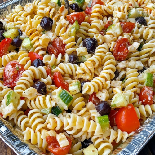 Pasta Salad for a Crowd – Easy Make-Ahead Recipe (100 Servings)
